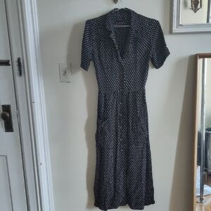 Urban Outfitters Black and White Midi Dress